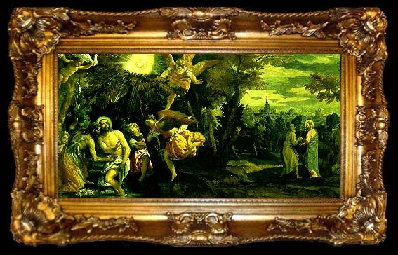 framed  Paolo  Veronese baptism of christ, ta009-2